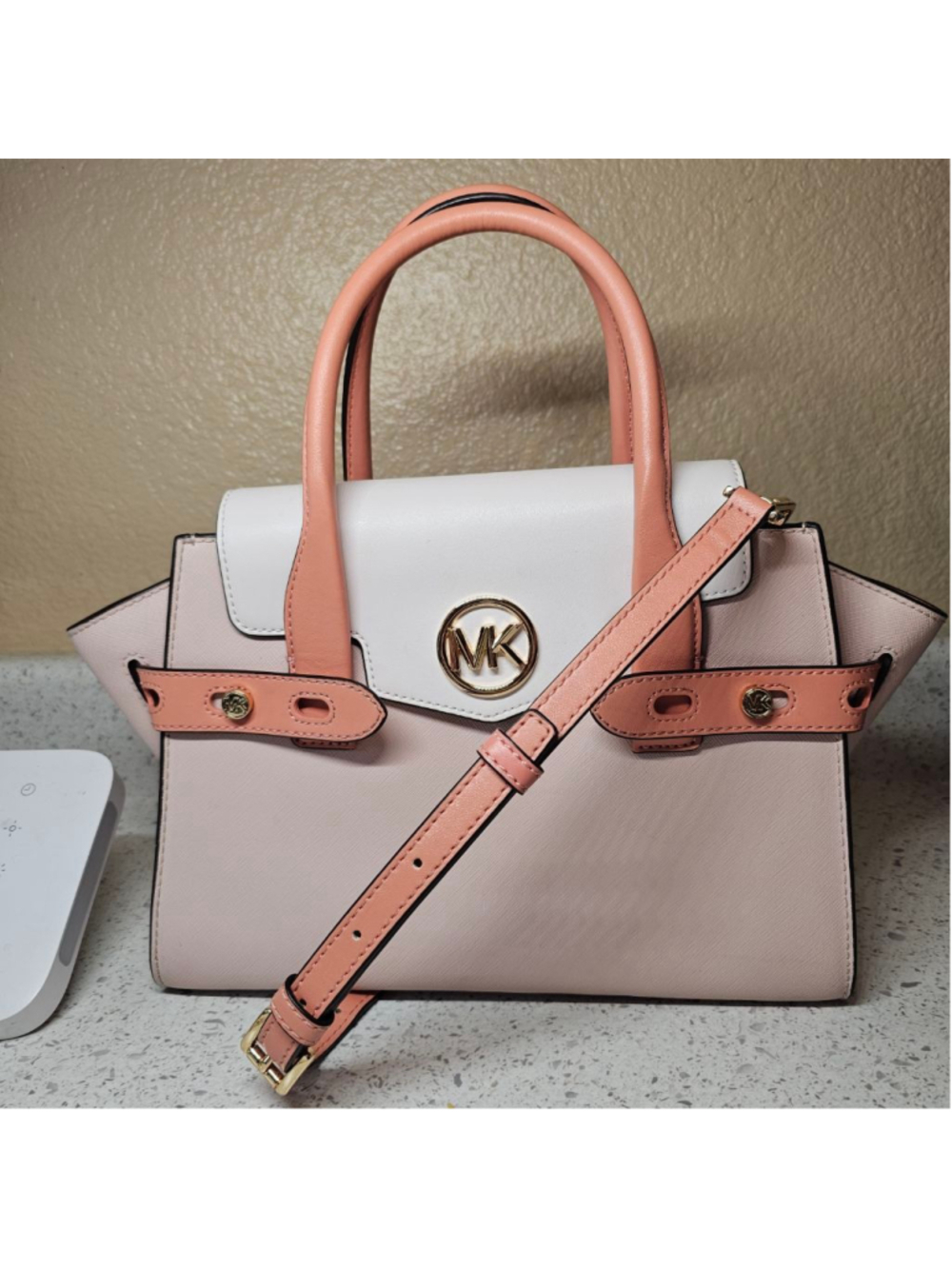 Michael Kors Tri-Color Leather Satchel Crossbody Bag